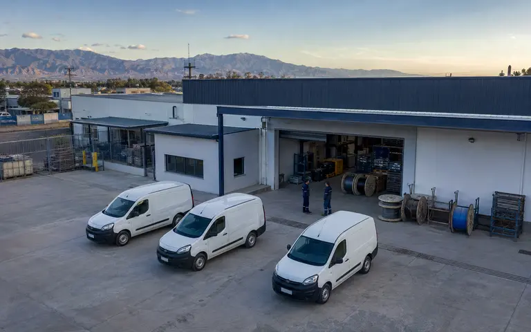 Centro de operaciones, logística y vehículos propios